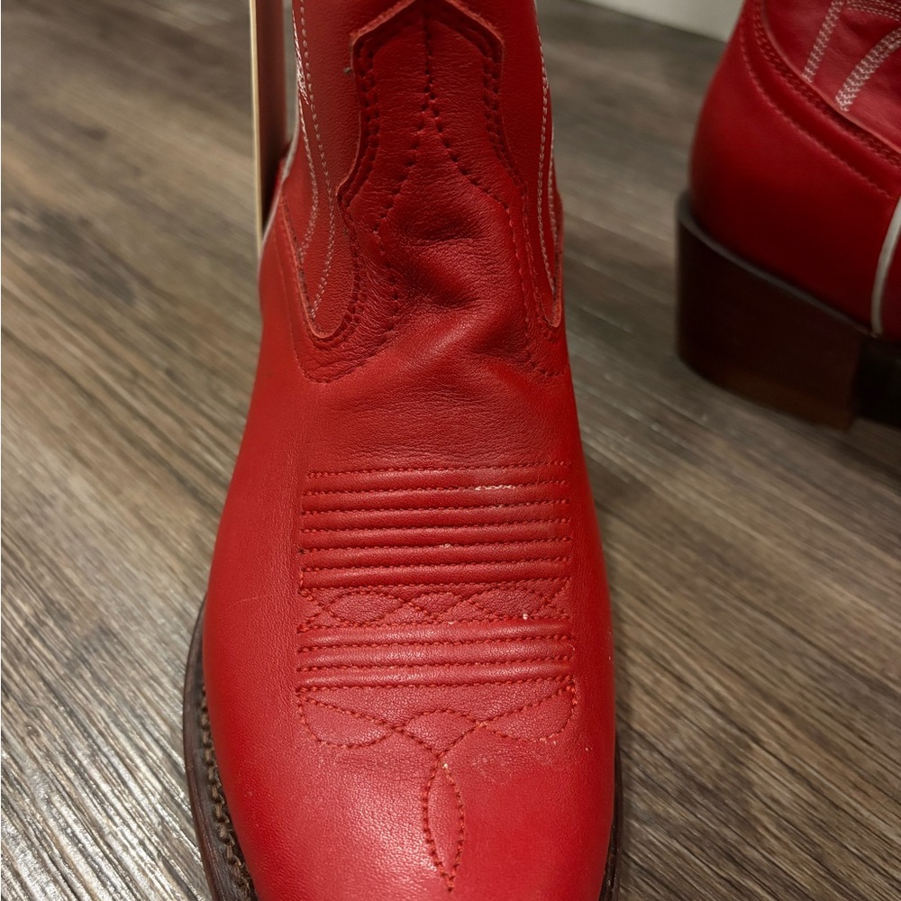 Red Leather Cowboy Boots